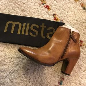 Miista booties-cognac sz 8